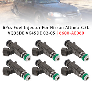2002-2004 Infiniti I35 3,5 L V6 6Pcs Fuel Injector 16600-AE060 Generic