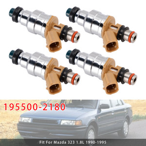 1990-1997 Mazda 323 Miata Protege 1.8L 4Pcs Fuel Injector 195500-2180 Generic