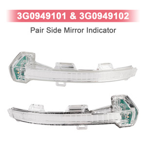 2018-2019 VW Passat Alltrack B8 3G5 2X Wing Door Mirror LED Indicator Light Lamps 3G0949101 Generic