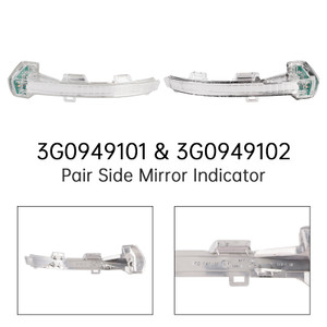 2018-2019 VW Passat Alltrack B8 3G5 2X Wing Door Mirror LED Indicator Light Lamps 3G0949101 Generic