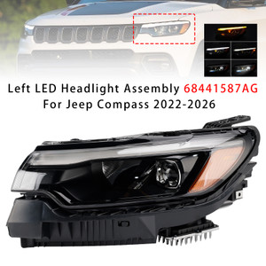 2022-2026 Jeep Compass Left LED Headlight Assembly 68441587AG Generic