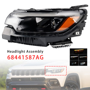 2022-2026 Jeep Compass Left LED Headlight Assembly 68441587AG Generic