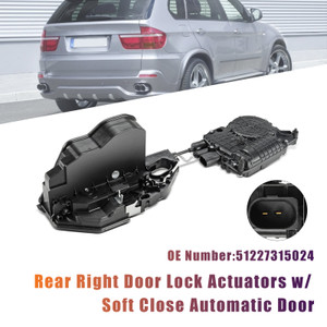 Rear Right Door Lock Actuators for BMW X5 E70 07-12 X6 E71 08-14 w/ Soft Close Automatic Door