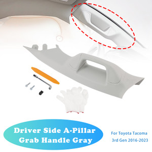 2016-2023 Toyota Tacoma 3rd Gen Driver Side A-Pillar Grab Handle Gray Generic