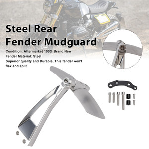 2014-2026 BMW R12 R nineT Steel Rear Fender Mudguard Silver Generic
