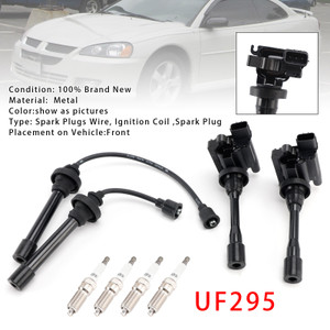 2x Ignition Coil+2x Wires+4x Plugs UF295 For Mitsubishi Lancer 2.0L l4 2002-2006