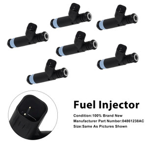 6Pcs Fuel Injector For Chrysler 05-08 For Dodge 3.8L V6 04861238AC