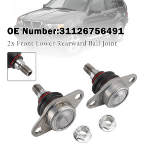2000-2006 BMW X5 E53 2x Front Lower Rearward Ball Joint 31126756491 Generic