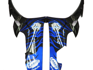 Fairings Yamaha YZF-R6 Black & Blue Flame R6 Racing (2006-2007)