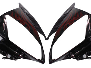 Fairings Yamaha YZF-R6 Black & Red Flame R6 Racing (2006-2007)