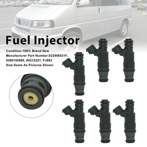 2001-2005 Volkswagen EuroVan Golf Jetta V6 2.8L 6Pcs Fuel Injector 0280155985 Generic