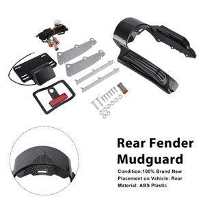 Rear Fender LED Light Black fit for Touring Road King FLHR Street Glide FLHX FLTRX 2014+