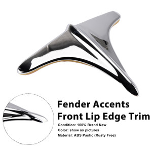 2009-2023 Harley ABS Rear Fender Accents Front Edge Trim Chrome Generic