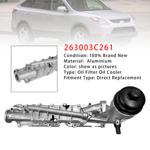 2007-2013 Hyundai Veracruz Oil Filter Oil Cooler Assembly 263003C261 Generic