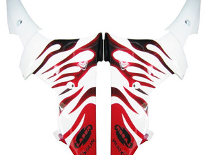 2008-2016 Fairings Yamaha YZF-R6 White & Red Flame R6 Racing
