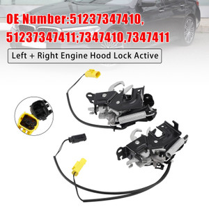 2017- BMW 5 6 8 Z4 Engine Hood Lock Active Left + Right Set Generic