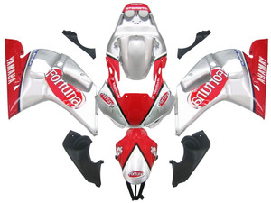 Fairings Yamaha YZF-R6 Silver Red Fortuna R6 Racing (1998-2002)