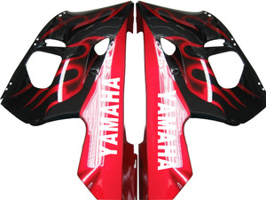 Fairingsr Yamaha YZF-R6 Black & Red Flame R6 Racing (1998-2002)