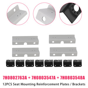 12x Seat Mounting Reinforcement Plates/Brackets For VW T5 T6 2 + 1 Rear Seats