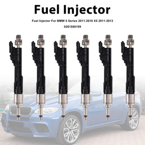 2011-2015 BMW X1 X3 X5 X6 6Pcs Fuel Injector 0261500109 Generic