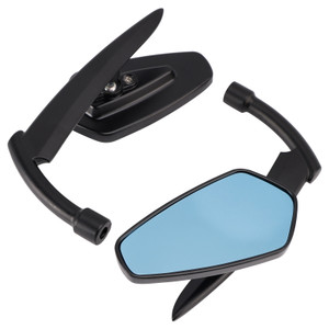 Black Blade-shape Rearview Mirror For Touring Cruiser Chopper Dyna Motorcycle