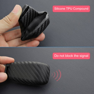 Leather Silicone Car Key Case Cover With Buckle For Mercedes-Benz E