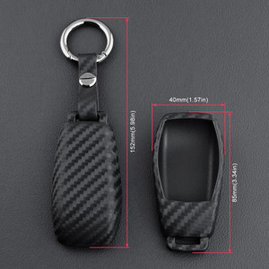 Leather Silicone Car Key Case Cover With Buckle For Mercedes-Benz E
