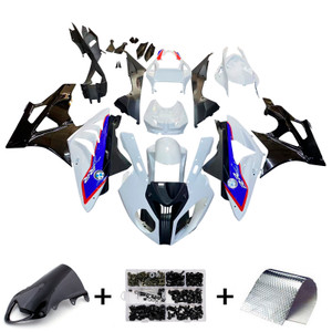 2009-2014 BMW S1000RR Amotopart Fairings White Blue SRR Racing Customs Fairing