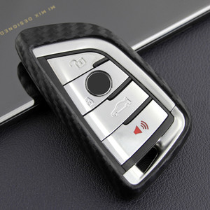 Leather Silicone Car Key Case Cover With Buckle For BMW