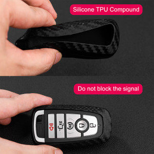 2017 Ford Leather Silicone Car Key Case Cover With Buckle Generic