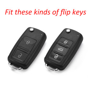 2006-2019 Volkswagen Leather Silicone Car Key Case Cover With Buckle Generic