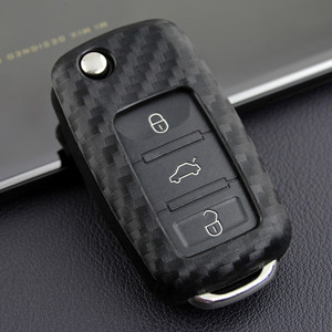 2006-2019 Volkswagen Leather Silicone Car Key Case Cover With Buckle Generic