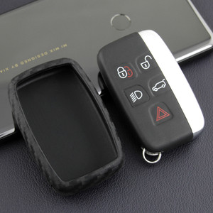 2014-2018 Jaguar F-PACE F-TYPE Leather Silicone Car Key Case Cover With Buckle Generic
