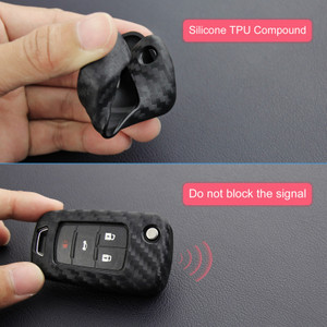 2010-2019 Chevrolet Trax Cruze Leather Silicone Car Key Case Cover With Buckle Generic