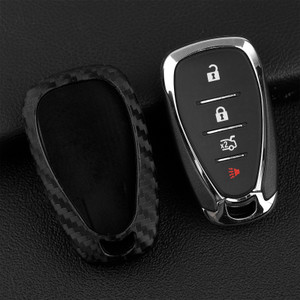 2016-2020 Chevrolet Cruze Camaro Equinox Leather Silicone Car Key Case Cover With Buckle Generic