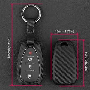 2016-2020 Chevrolet Cruze Camaro Equinox Leather Silicone Car Key Case Cover With Buckle Generic