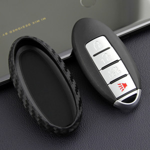 2013-2019 Infiniti QX50 QX60 QX70 QX80 Leather Silicone Car Key Case Cover With Buckle Generic