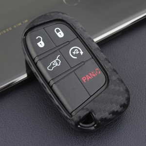 2011-2019 Dodge Charger Challenger Journey Leather Silicone Car Key Case Cover With Buckle Generic