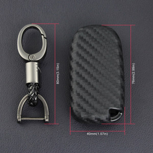 2011-2019 Chrysler 300/300C 200 Leather Silicone Car Key Case Cover With Buckle Generic