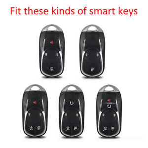 2017-2019 Buick Enclave LaCrosse Regal Leather Silicone Car Key Case Cover With Buckle Generic