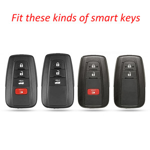2016- Toyota Camry Prius RAV4 Avalon Corolla Leather Silicone Car Key Case Cover With Buckle Generic
