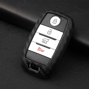2014-2020 Kia Leather Silicone Car Key Case Cover With Buckle