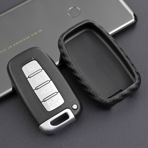 2009-2015 Hyundai Elantra Genesis Veloster Leather Silicone Car Key Case Cover With Buckle Generic