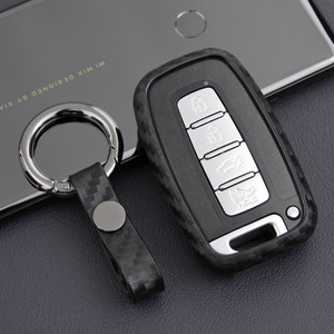 2009-2015 Hyundai Elantra Genesis Veloster Leather Silicone Car Key Case Cover With Buckle Generic