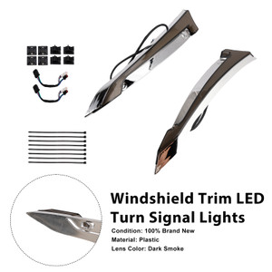 2014-Up Harley Touring Road Glide Windshield Trim LED Turn Signal Lights Generic