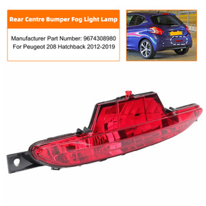 Rear Centre Bumper Fog Light Lamp 9674308980 For Peugeot 208 Hatchback 2012-2019