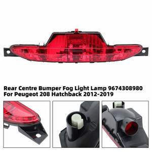Rear Centre Bumper Fog Light Lamp 9674308980 For Peugeot 208 Hatchback 2012-2019