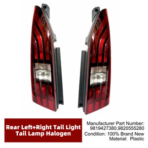 Rear Left+Right Tail Light Tail Lamp Halogen 9819427380 280 For Peugeot Partner Rifter 2018-2023