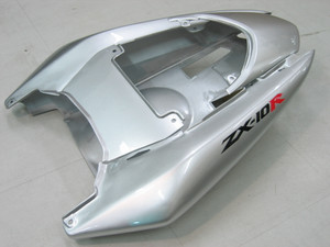 2004-2005 Kawasaki ZX 10R Amotopart Fairings Silver Black Ninja Racing Customs Fairing