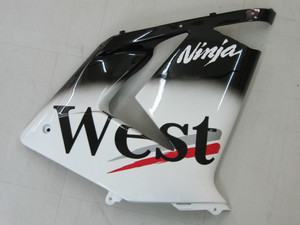 Fairings Kawasaki ZX 10R Black White West Ninja Racing (2004-2005)